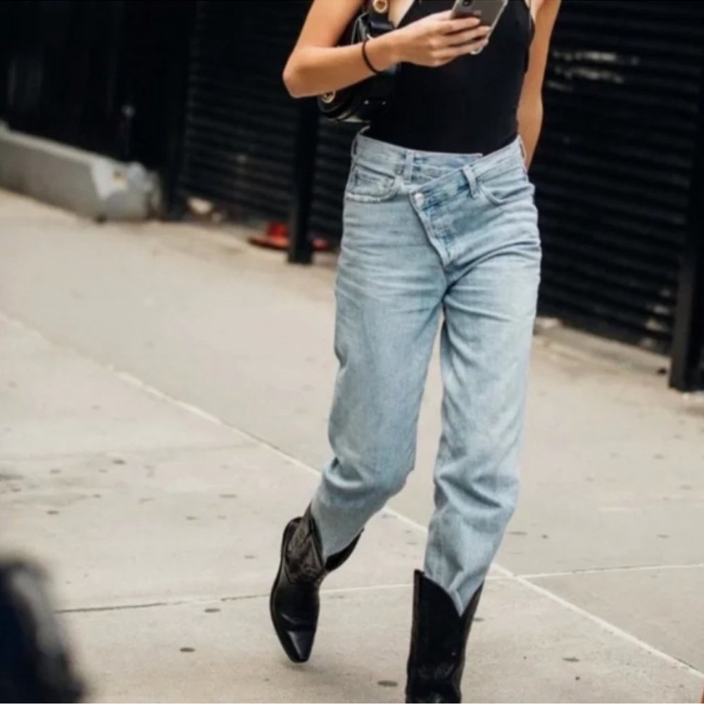 Agolde oversized arc criss cross over jeans - Picture 8 of 9